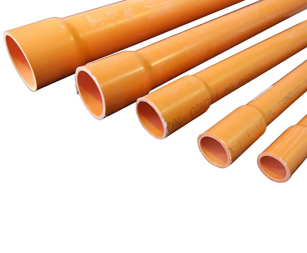 Conduit 100mm Heavy Duty Rigid PVC Orange 100HD